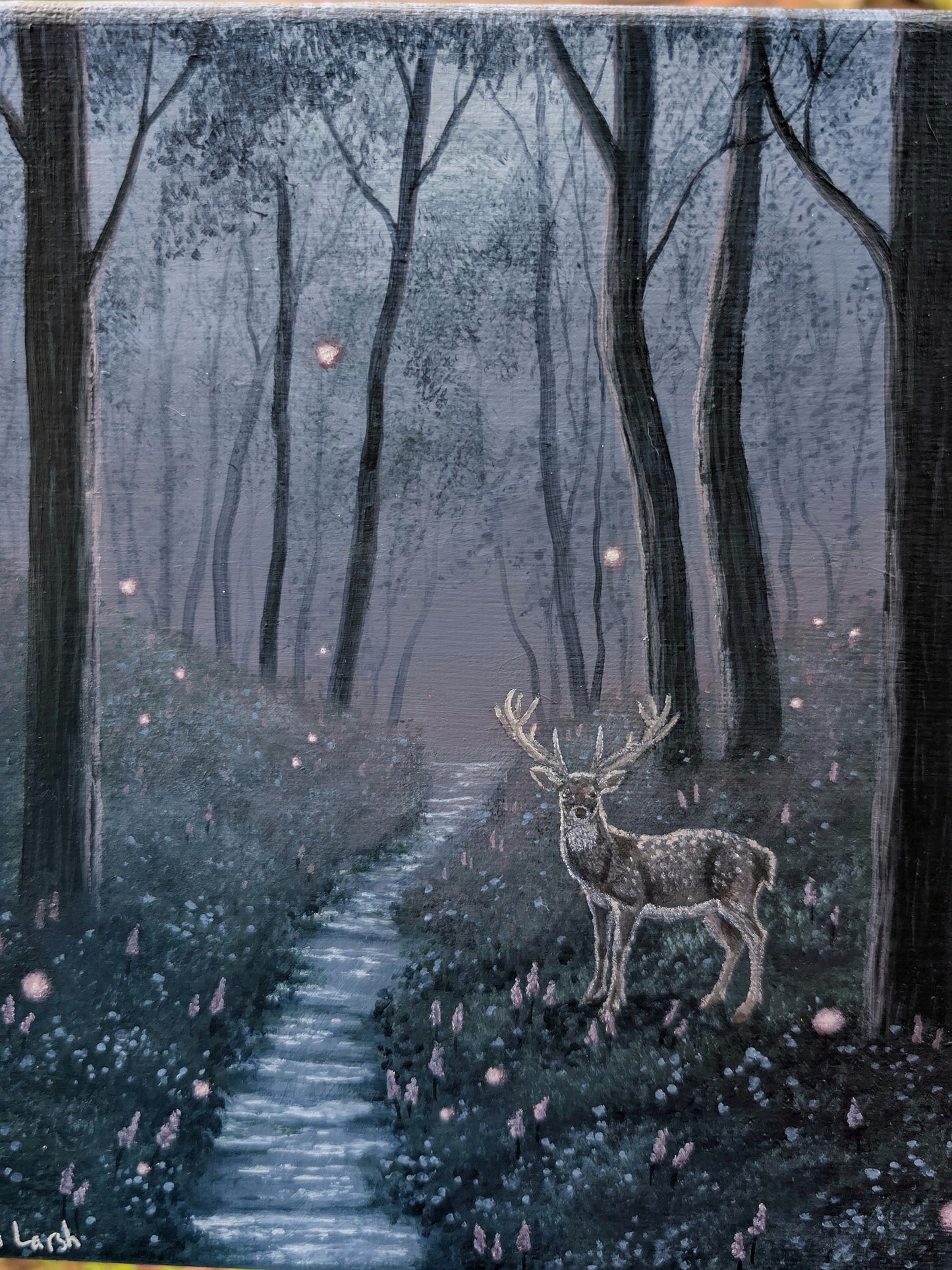 The Lavender Woods 8"x8" Painting