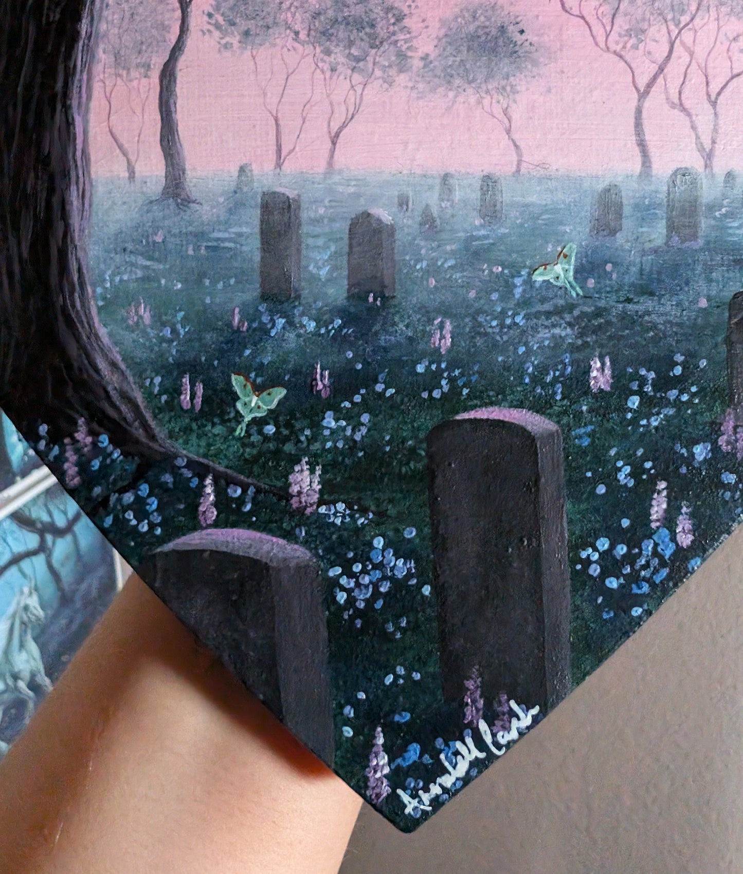 The Actias Cemetery 8" Painting