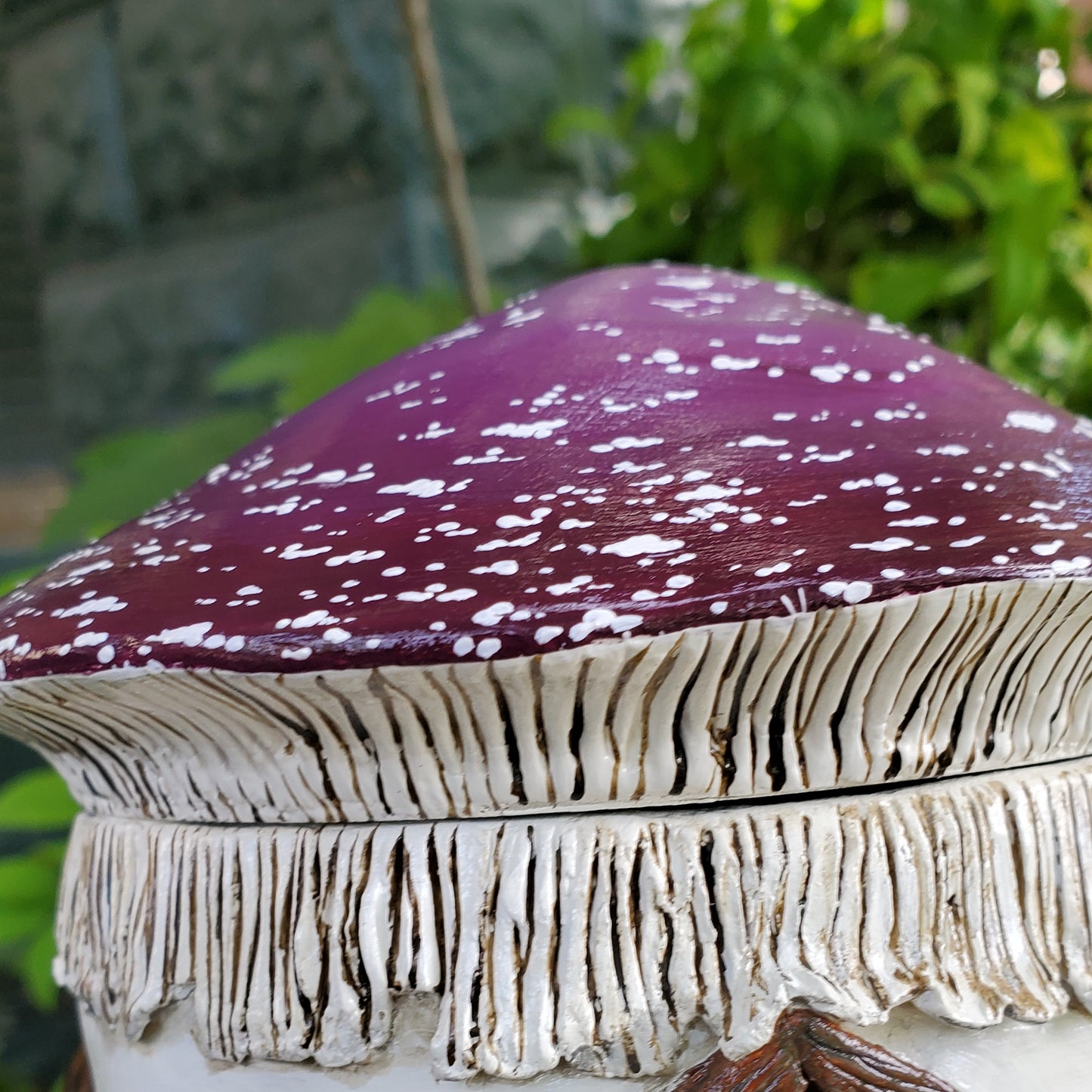 Purple Mushroom House Sculpture (Functional Jar)