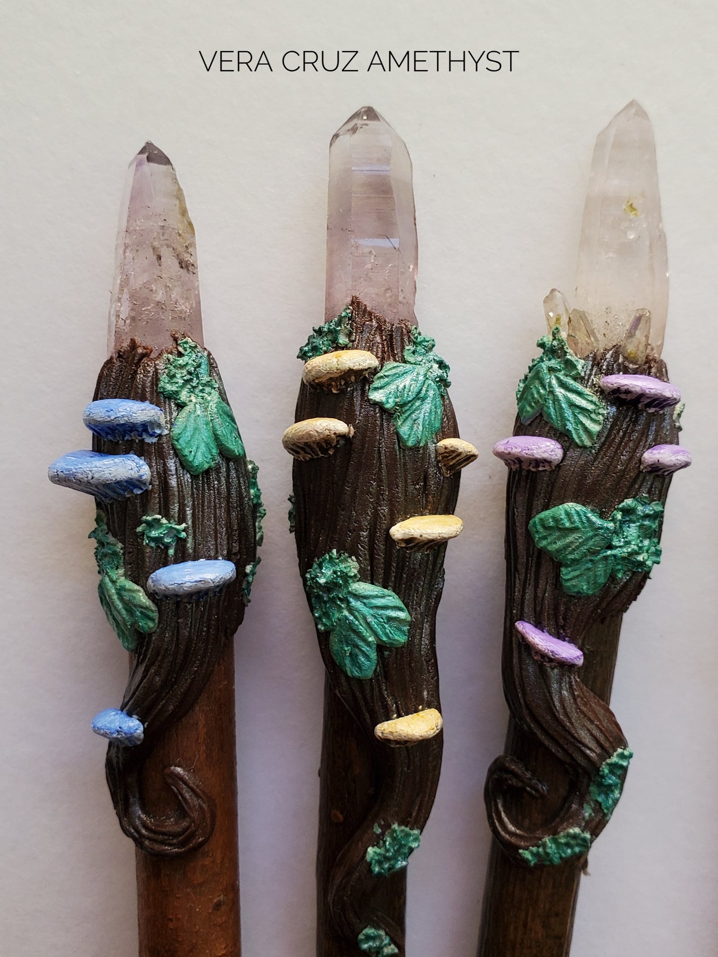 Mushroom Crystal Willow Wood Wands