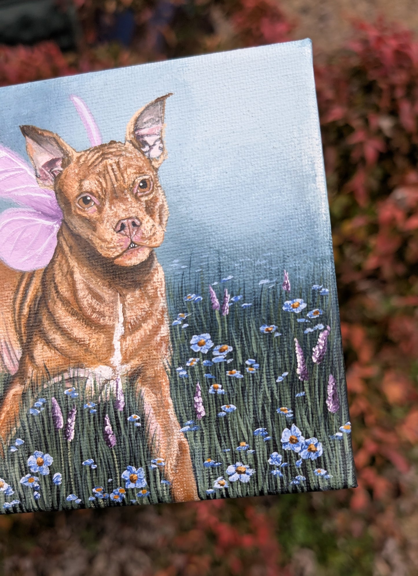 The Pittie Fairy Painting 5"x7"