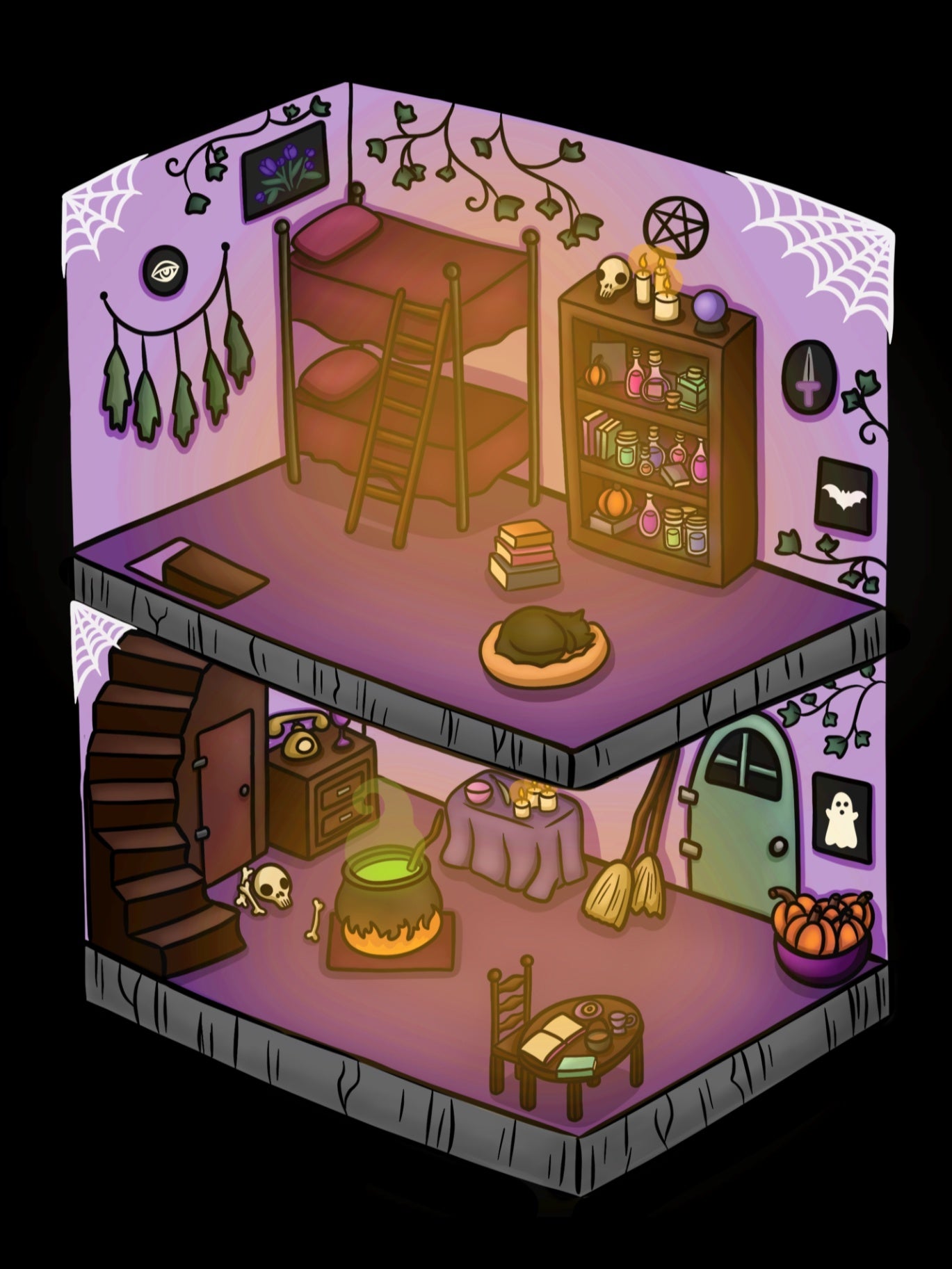 Halloween House Prints