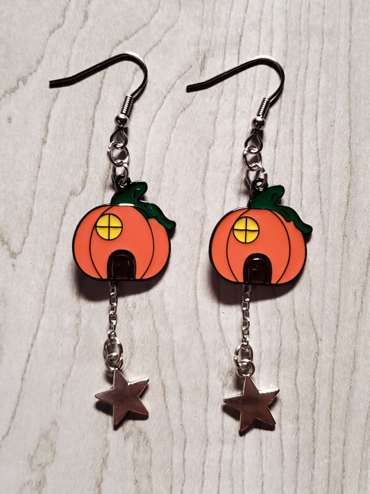 Pumpkin House Earrings