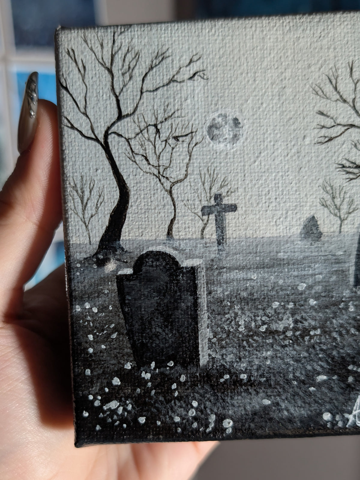 Monochrome Mourning 4" Painting 45/50