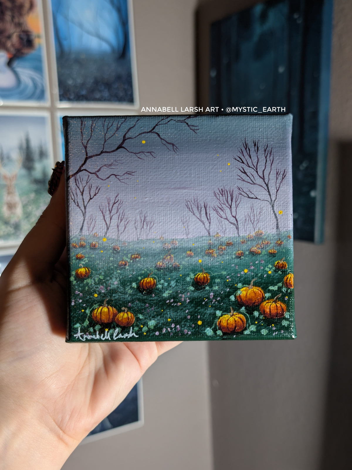 The Pastel Pumpkin Patch 4" Painting 34/50