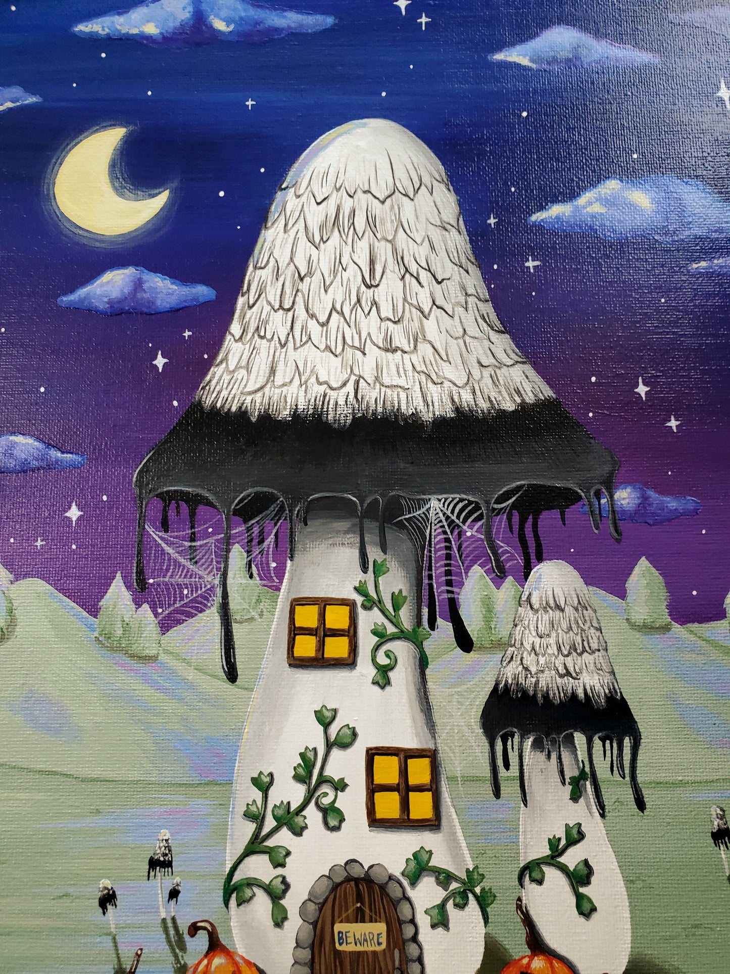 Haunted Ink Cap Manor Painting