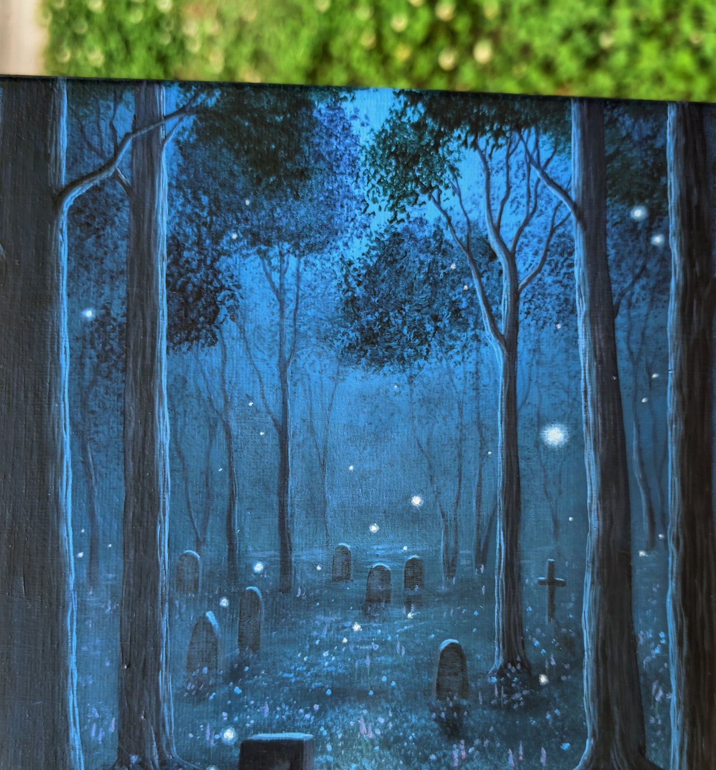 The Twilight Cemetery 9" x 12" Painting