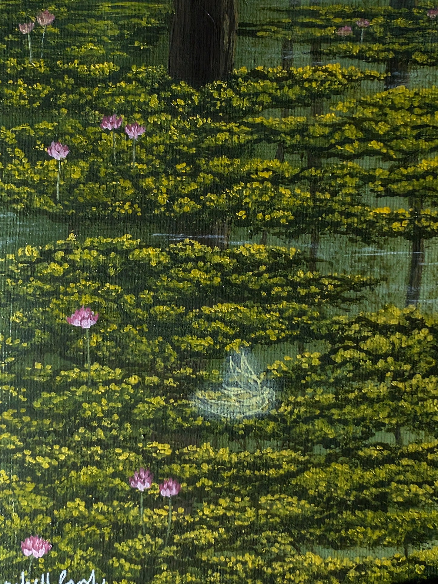Fairies in the Swamp 12"x12" Painting
