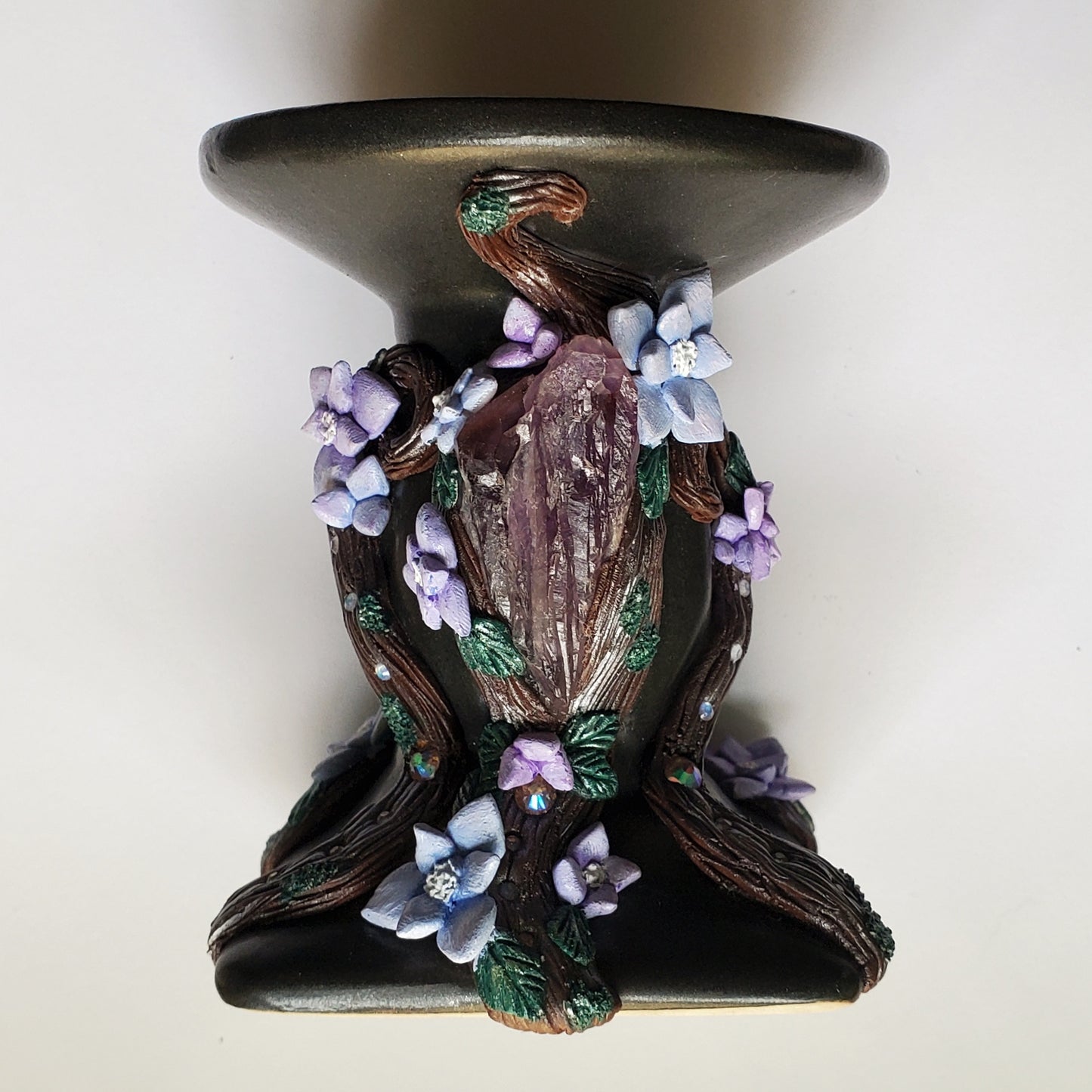 Amethyst Crystal Candle Holder