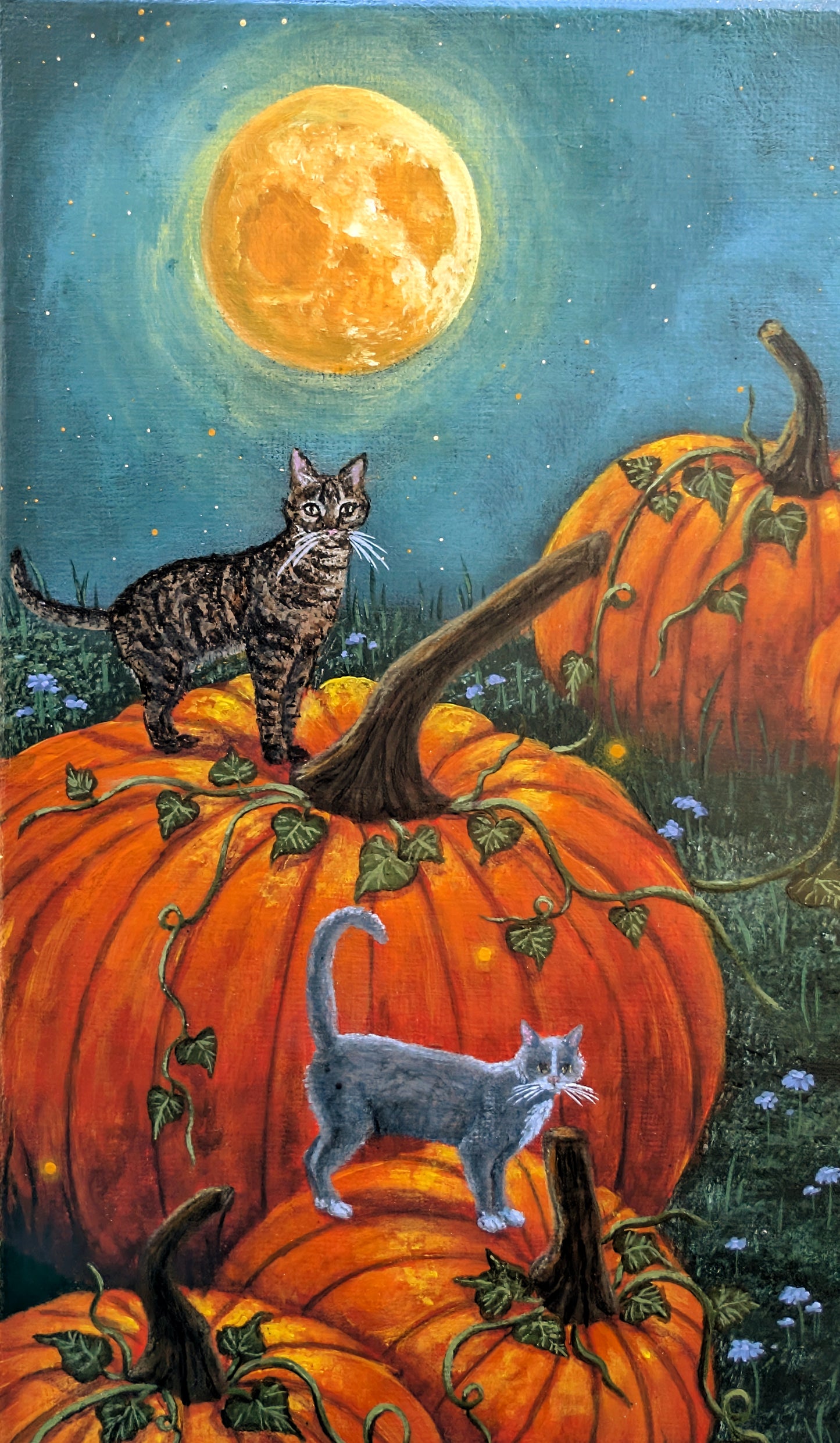 The Pumpkin Patch 12"x12" Painting