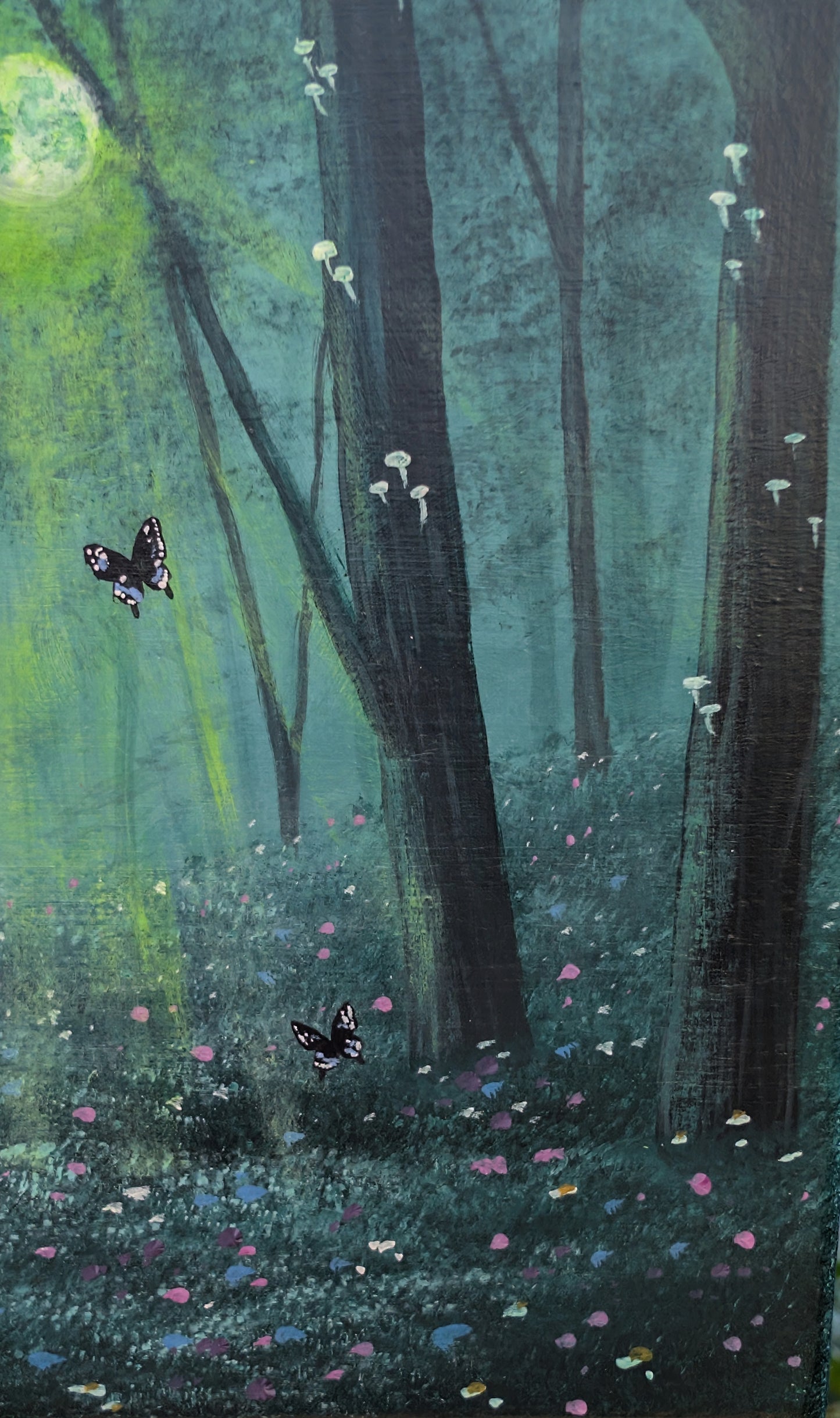 Moonlit Swallowtail 6"x6" Painting