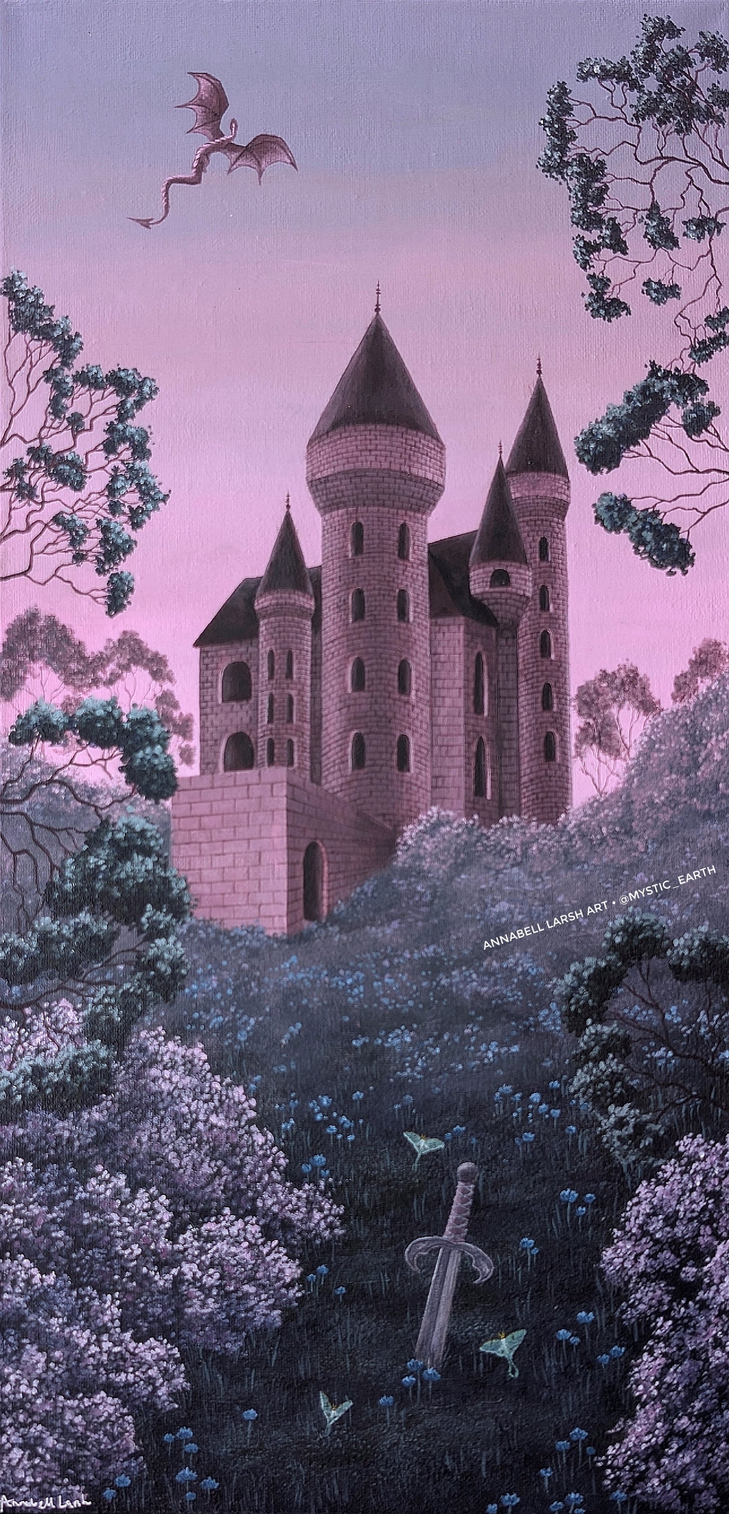 Amethyst Castle 10x20 Painting