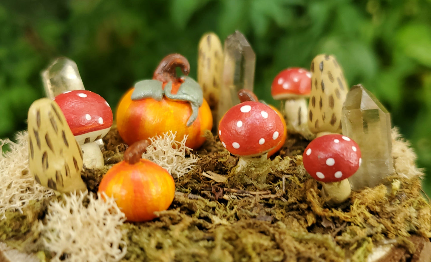 Red Mushroom & Pumpkin Garden
