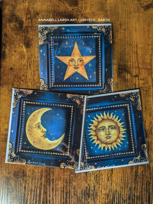 The Sun, Moon, and Star 3 Print Set