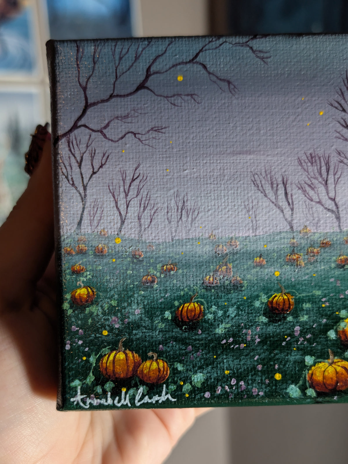 The Pastel Pumpkin Patch 4" Painting 34/50