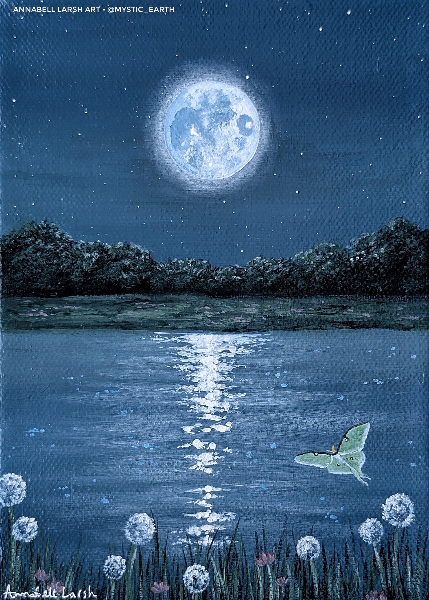 Glimmering 5"x7" Painting