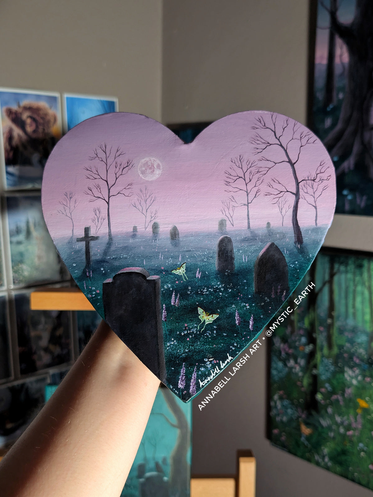 Luna Cemetery 8" Painting