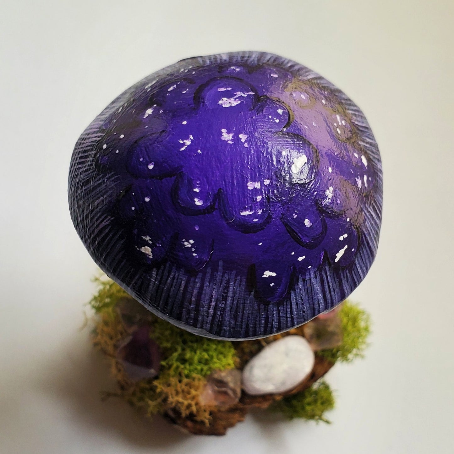 Purple Mushroom House Sculpture (Small)