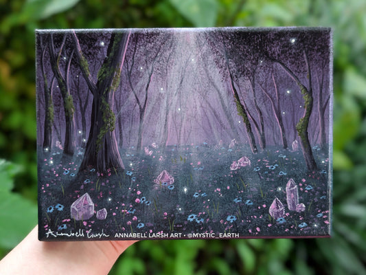 Amethyst Forest 5"x7" Painting