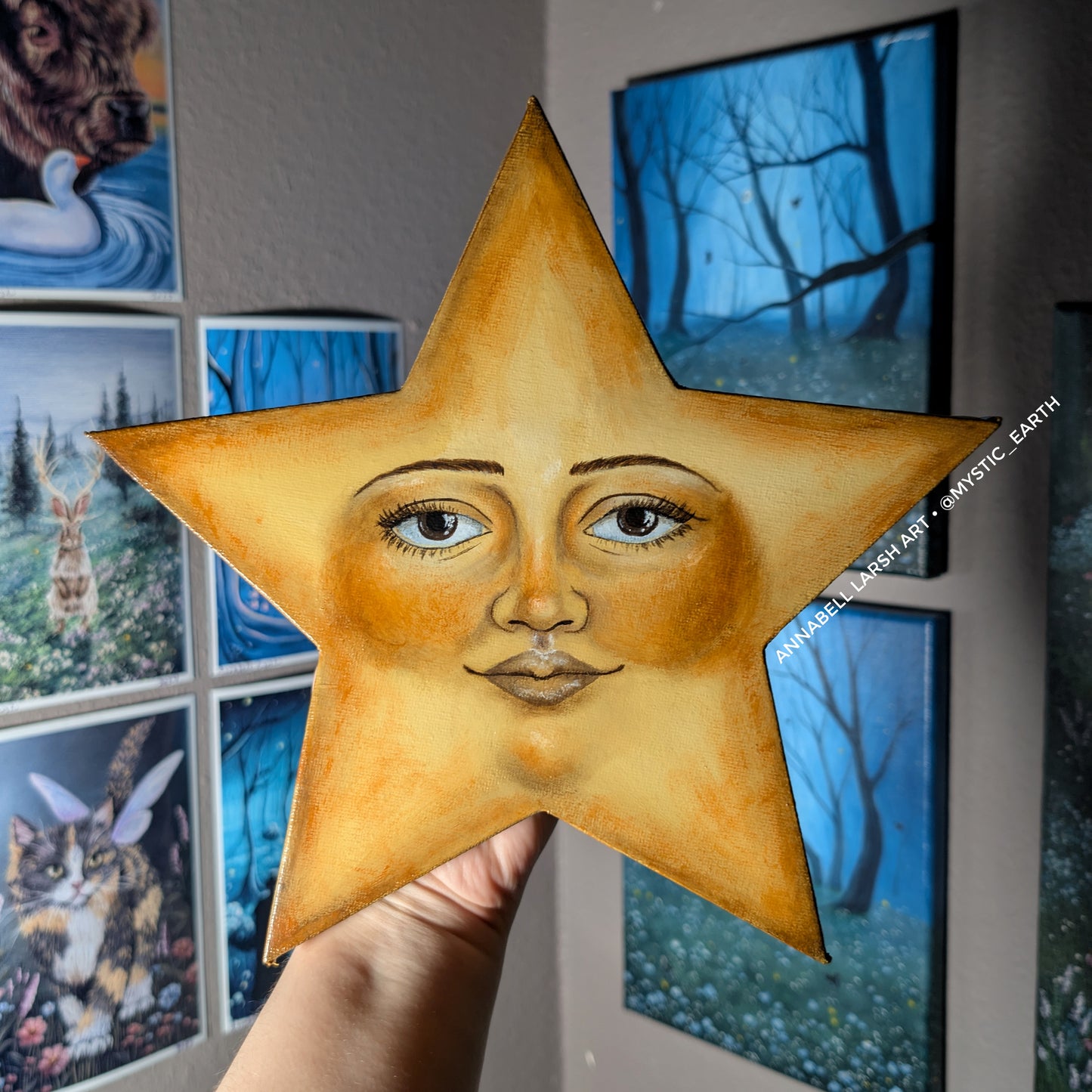 Sun, Moon, and Star Painting Set (medium canvas) READY-TO-SHIP