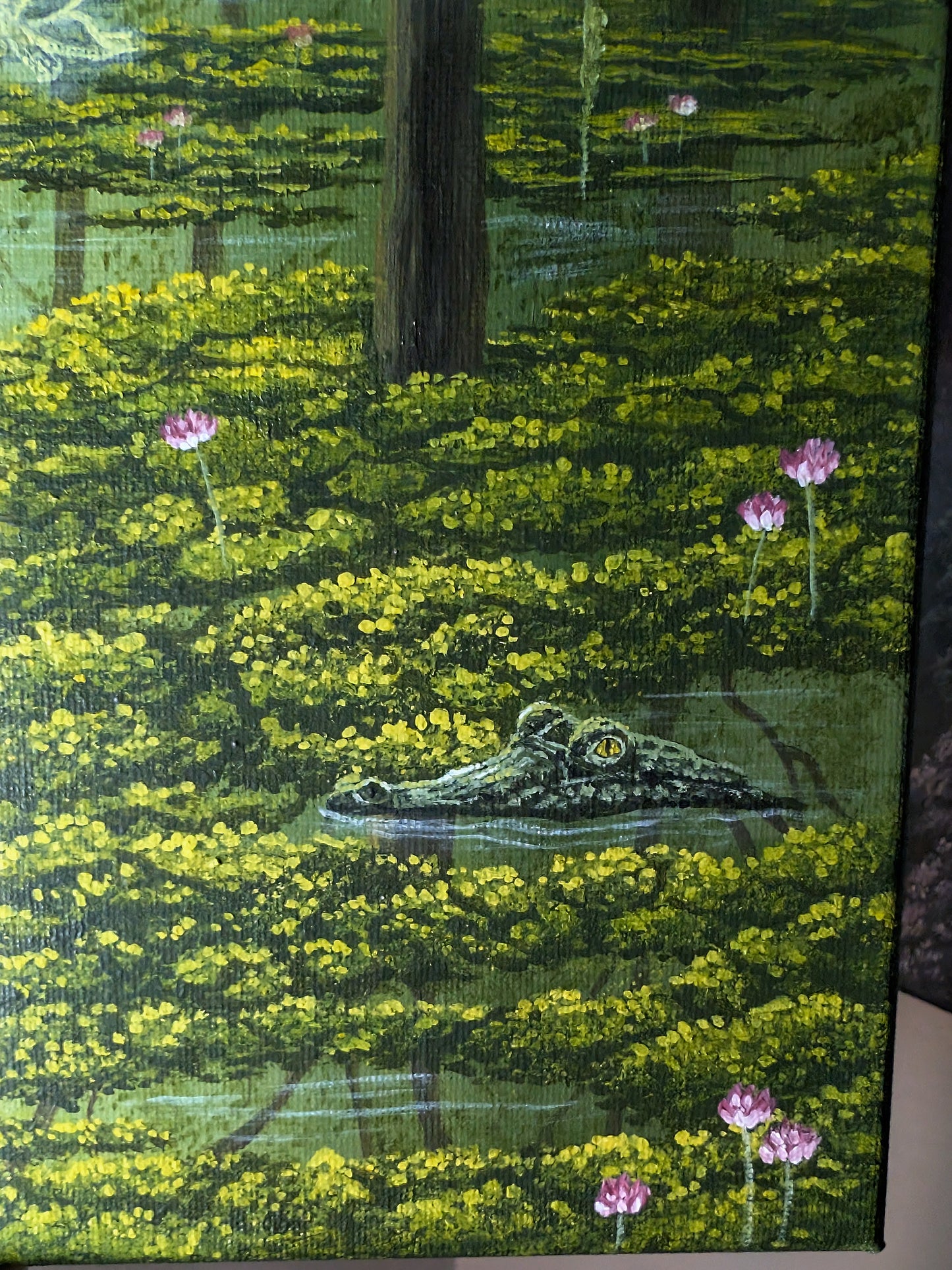 Fairies in the Swamp 12"x12" Painting