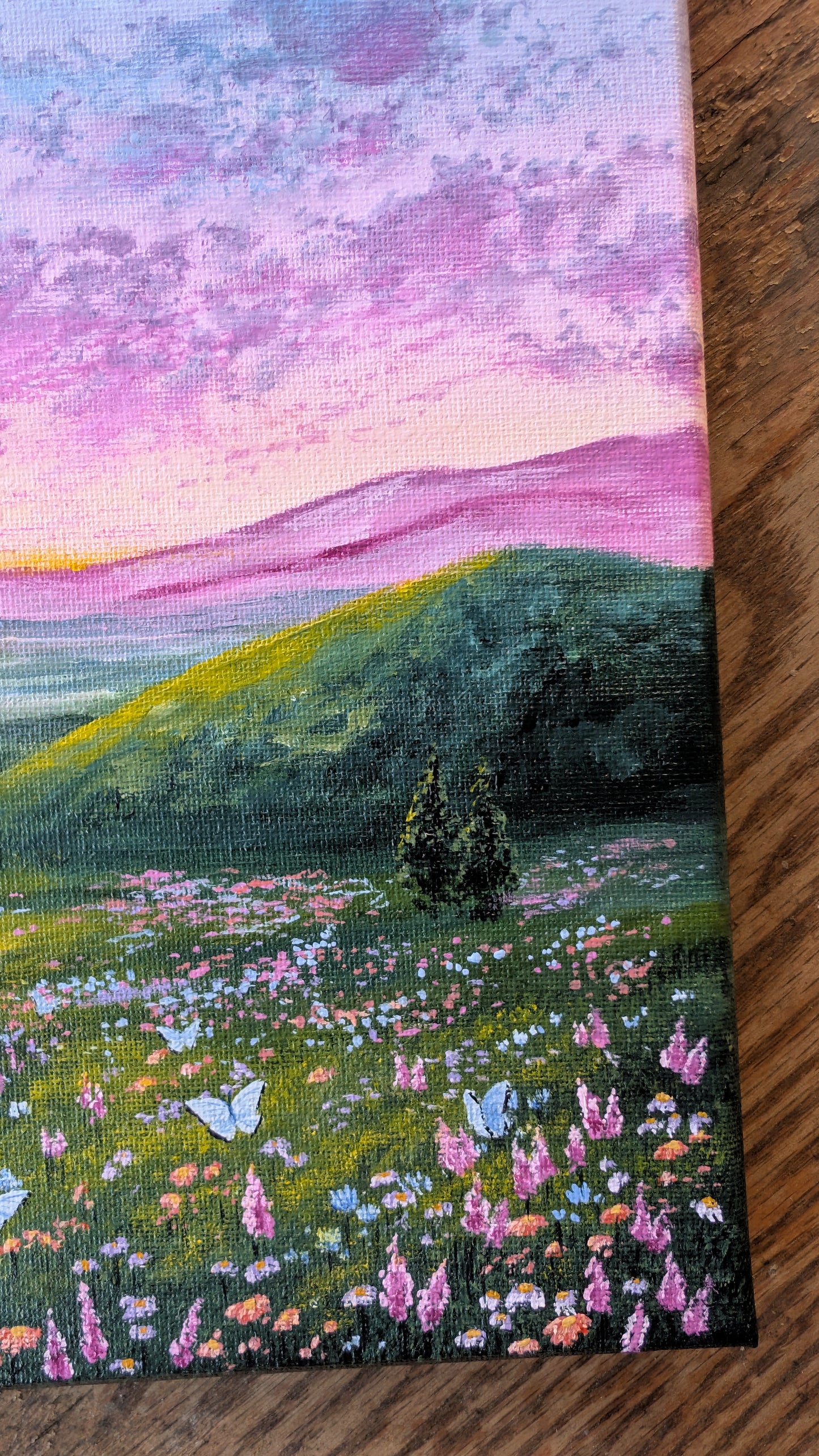 Butterfly Field Painting (8"x10")