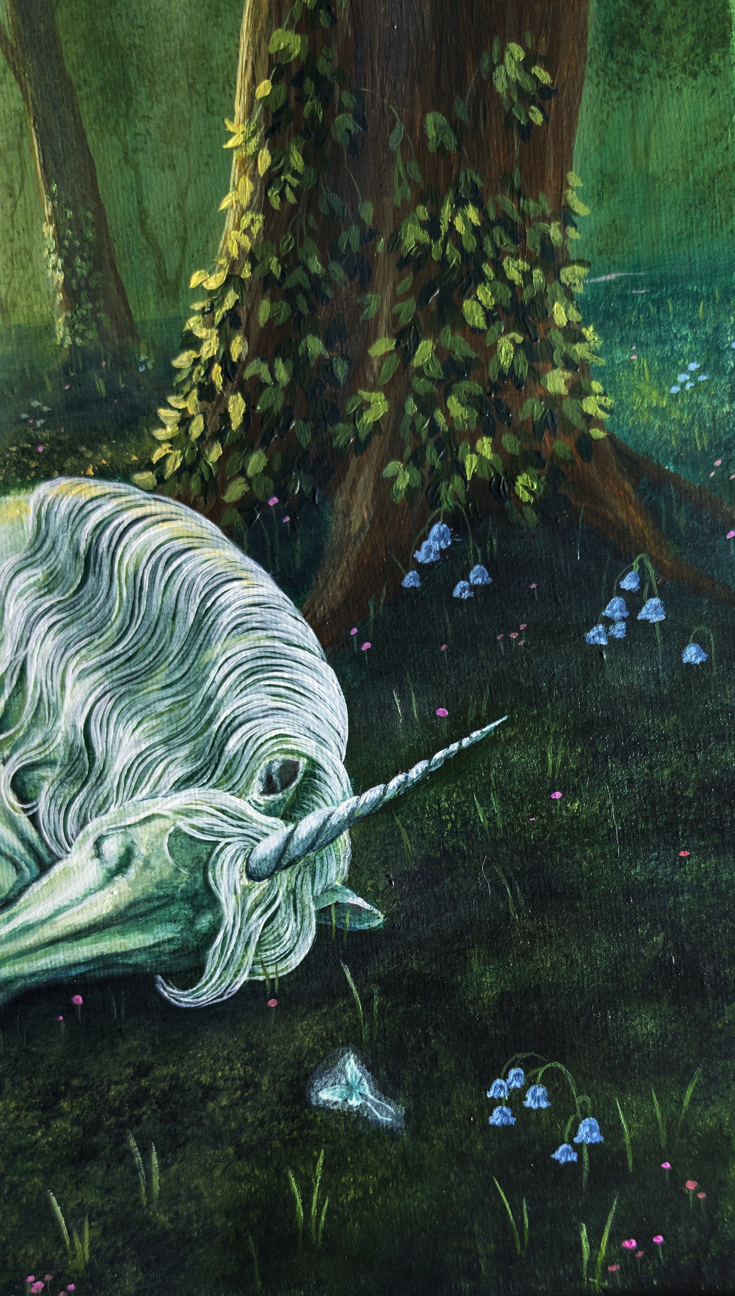 The Unicorns Slumber 11"x14" Painting