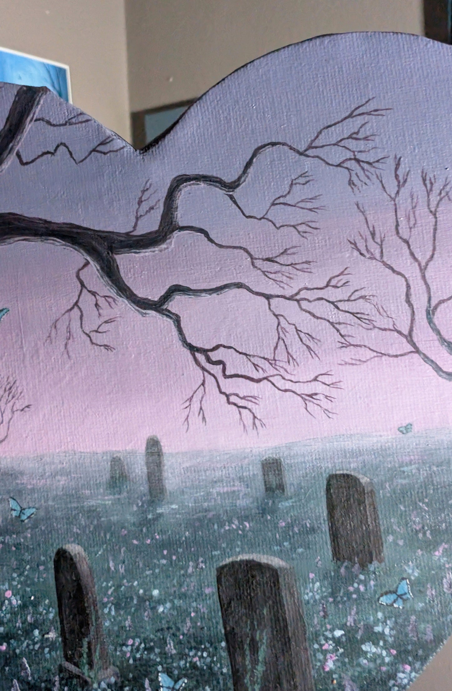 Blue Hollow Cemetery 8" Painting