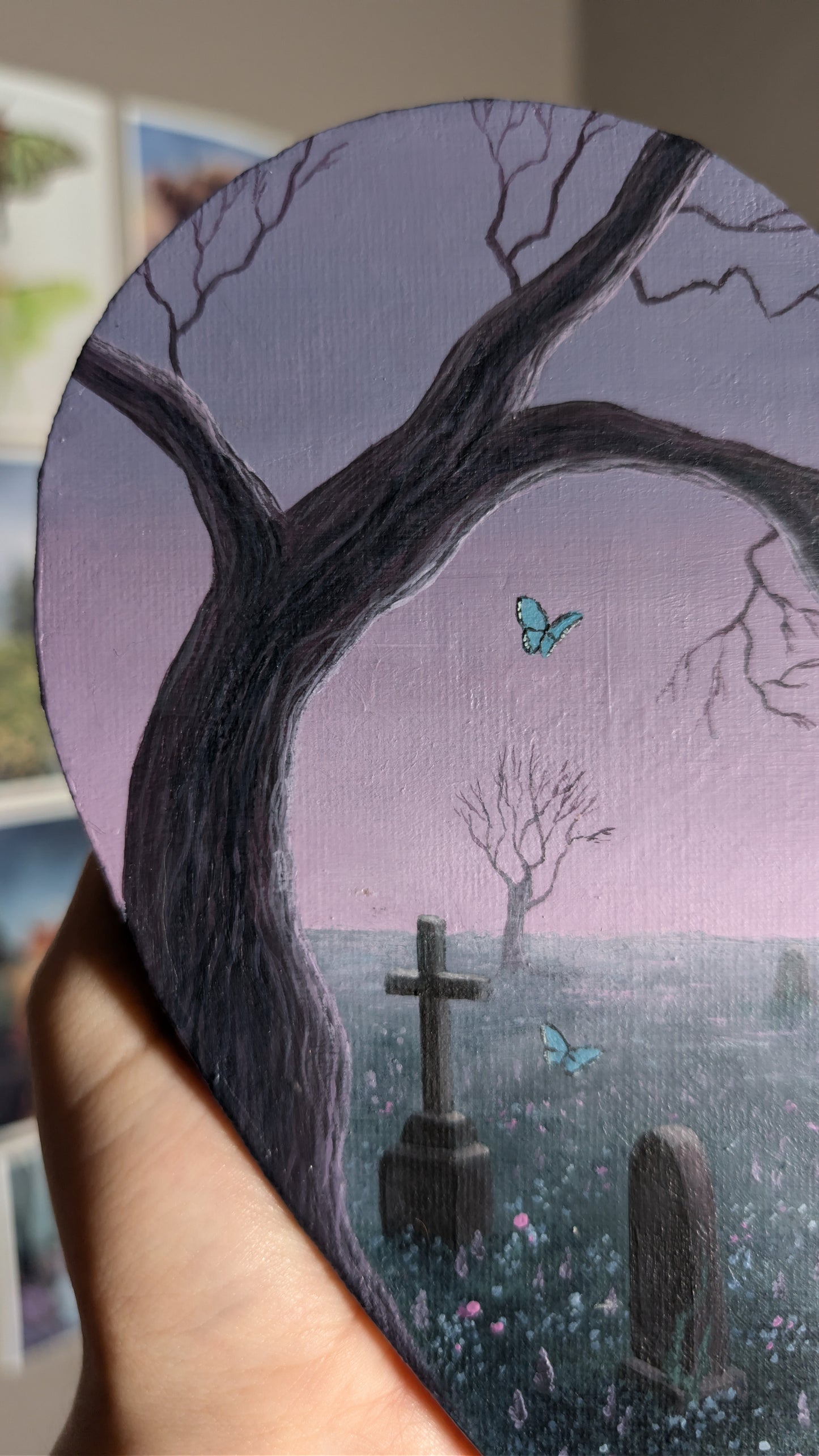 Blue Hollow Cemetery 8" Painting