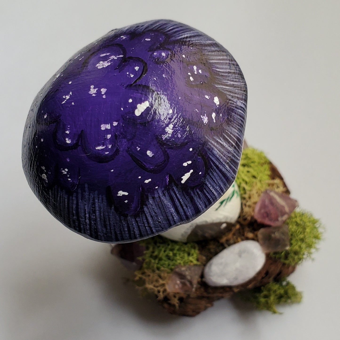 Purple Mushroom House Sculpture (Small)