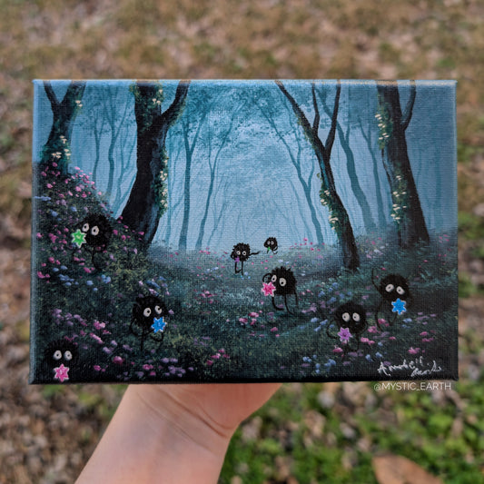 Sprites in the Forest Painting 5"x7"