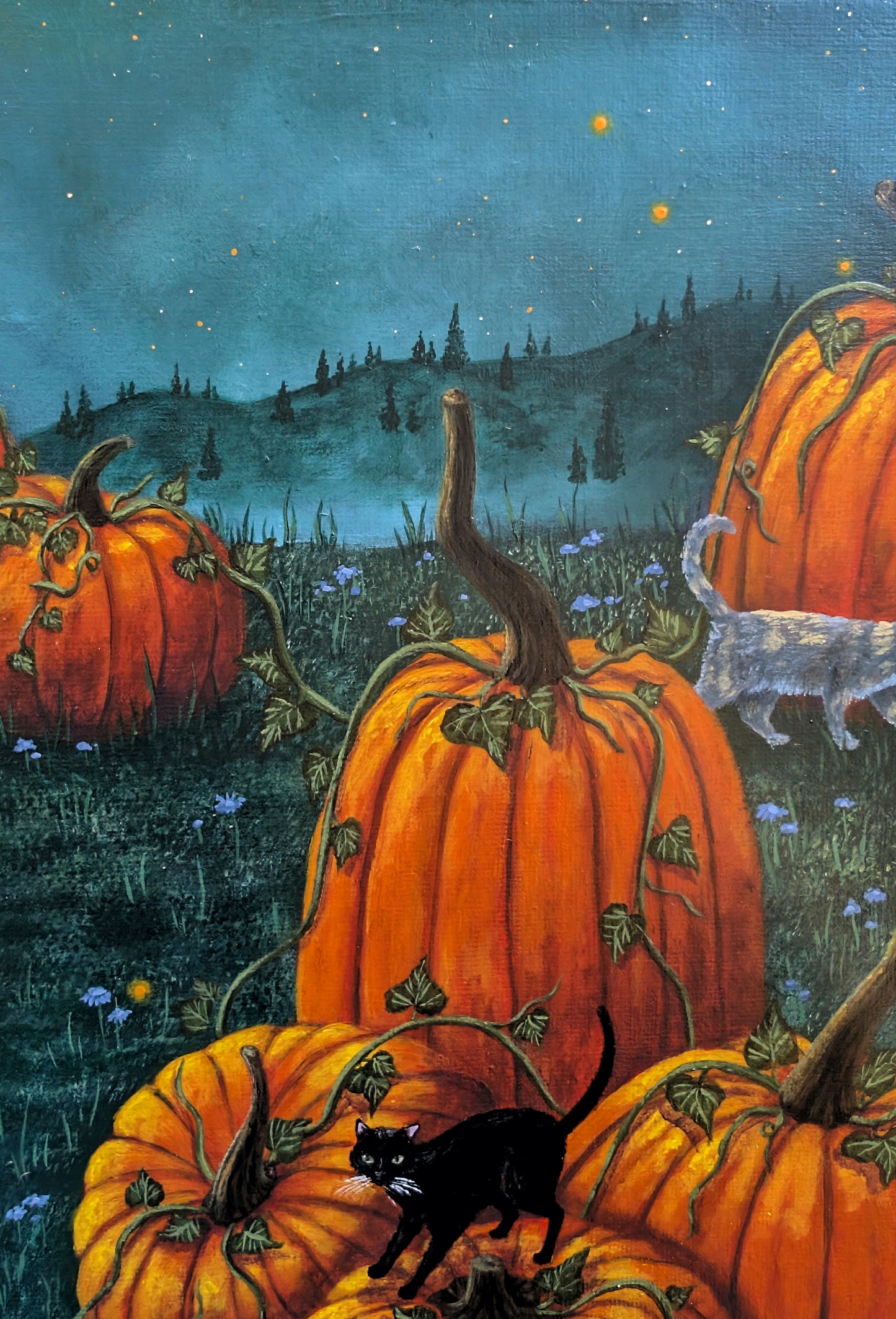 The Pumpkin Patch 12"x12" Painting