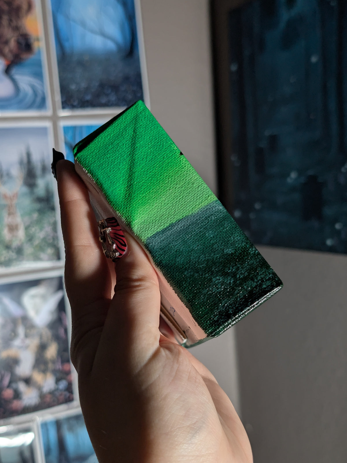 The Emerald Pumpkin Patch 4" Painting 39/50