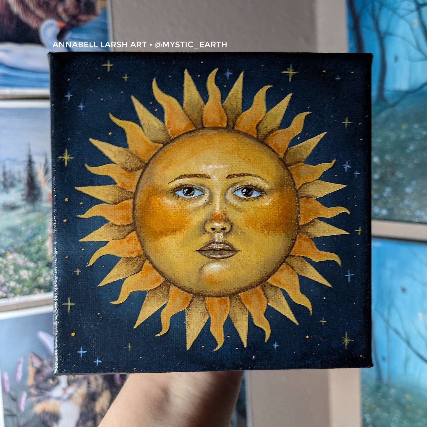 Sun, Moon, and Star Painting Set (medium canvas) READY-TO-SHIP