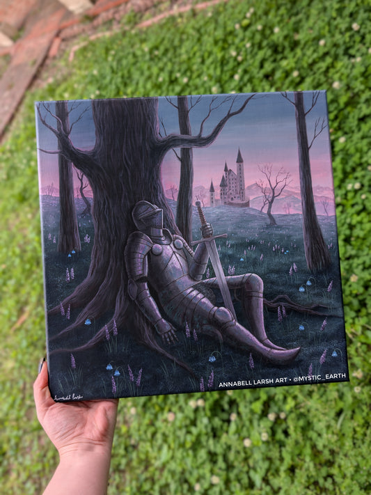 Fallen Knight 14"x14" Painting