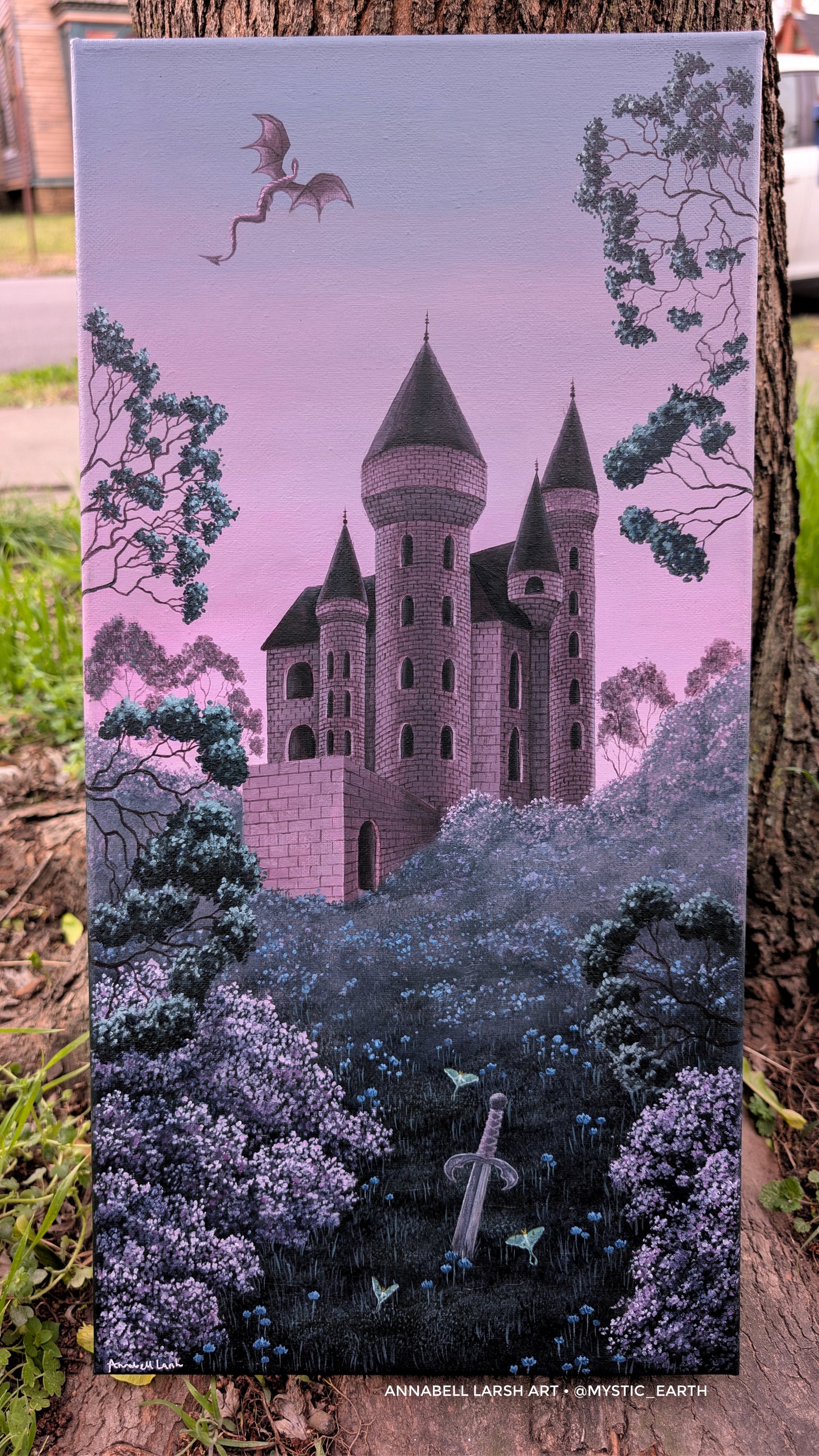 Amethyst Castle 10x20 Painting