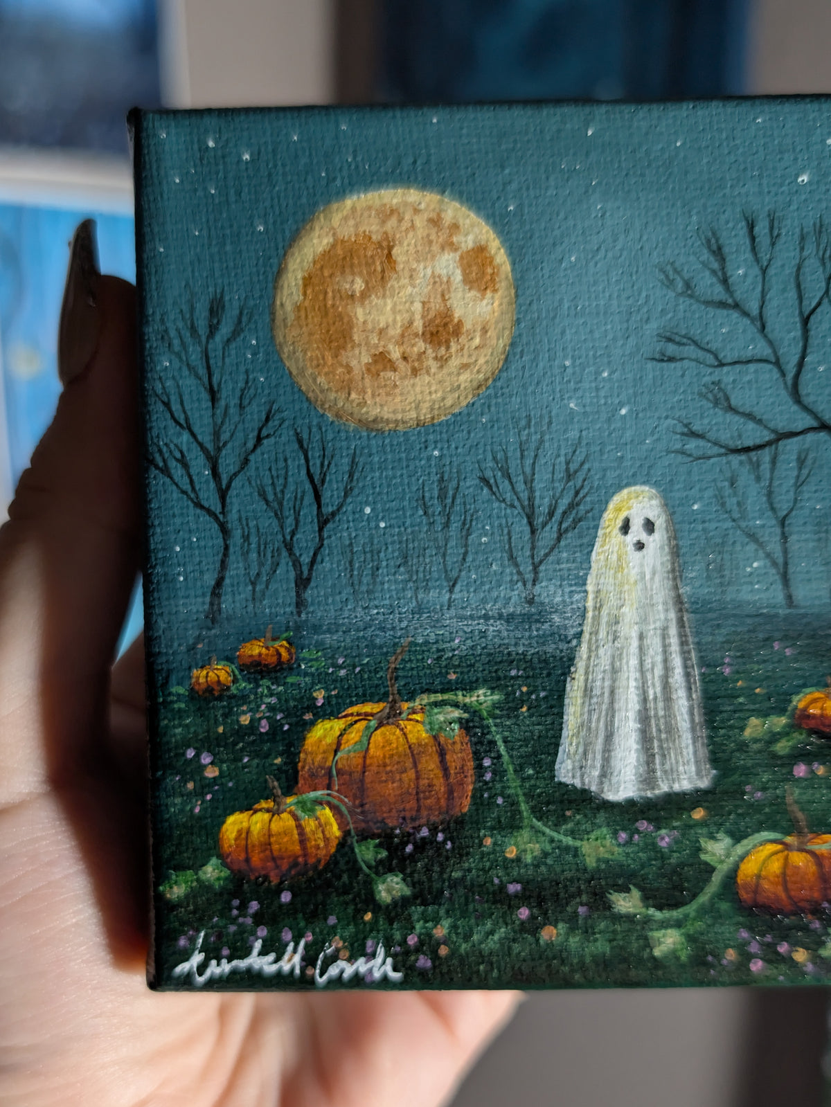 Carl in the Pumpkin Patch 4" Painting 48/50