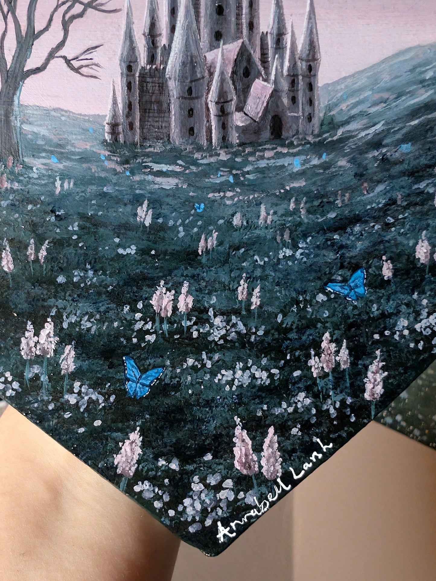 Bleeding Heart Castle 8" Painting