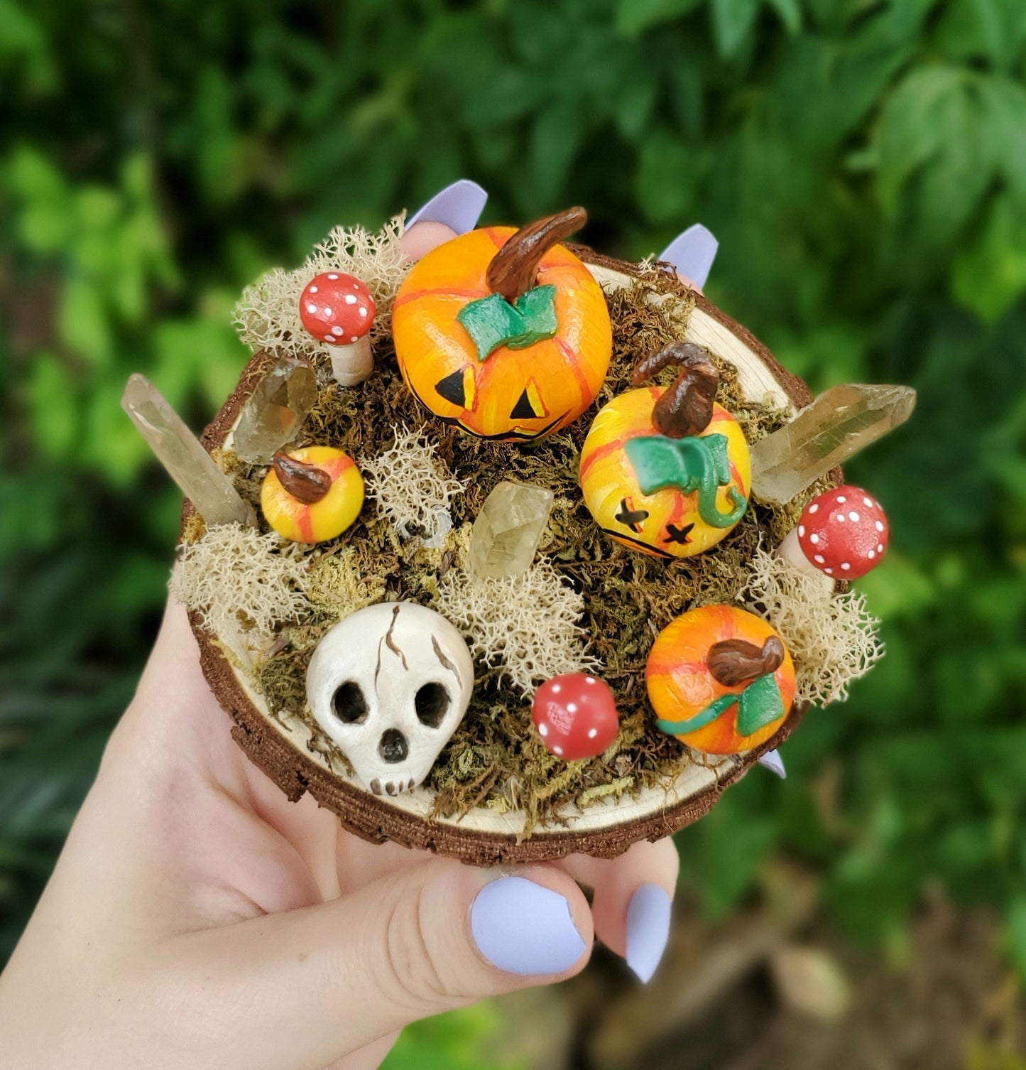 Skull Mushroom & Pumpkin Garden