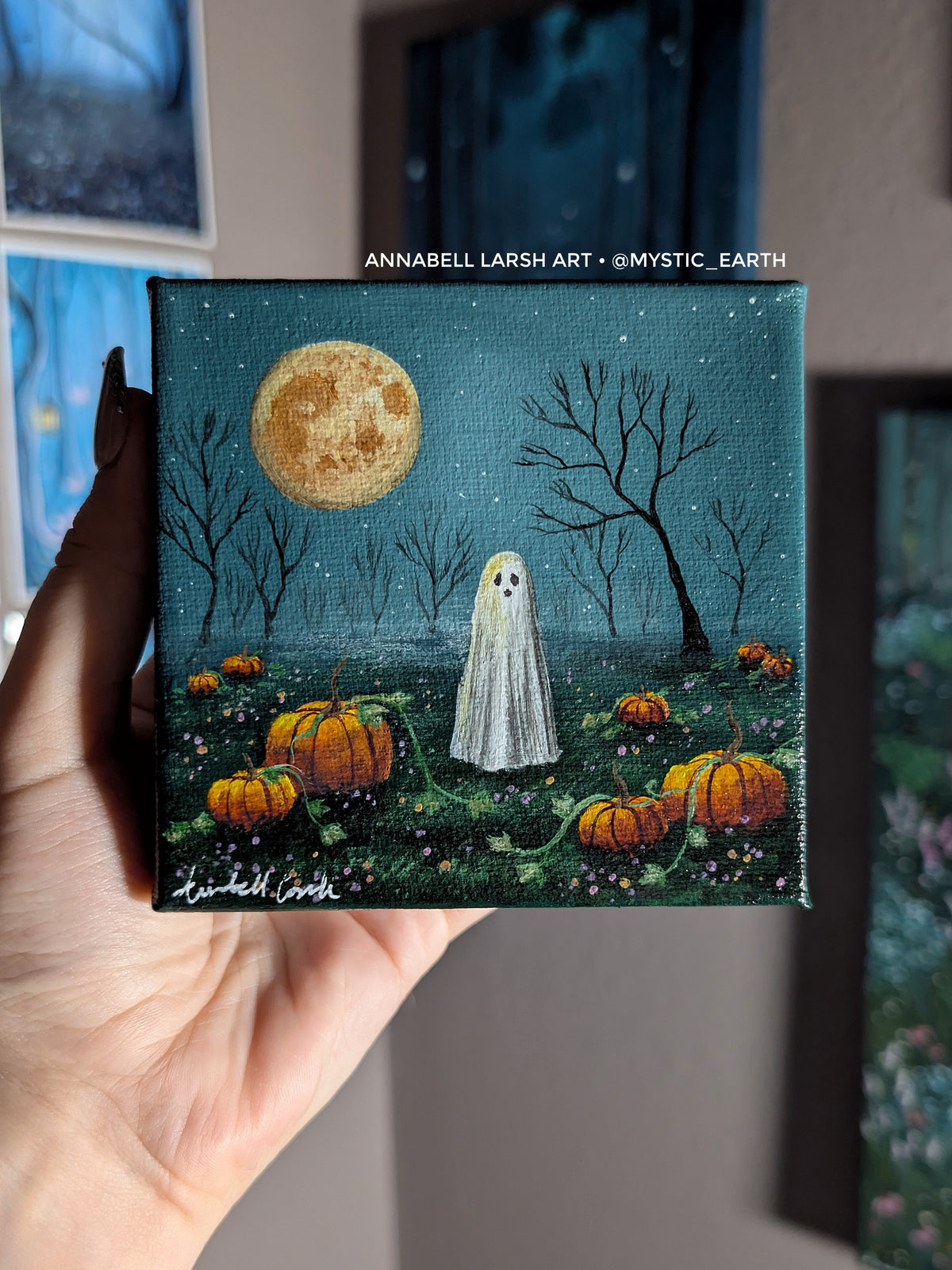 Carl in the Pumpkin Patch 4" Painting 48/50