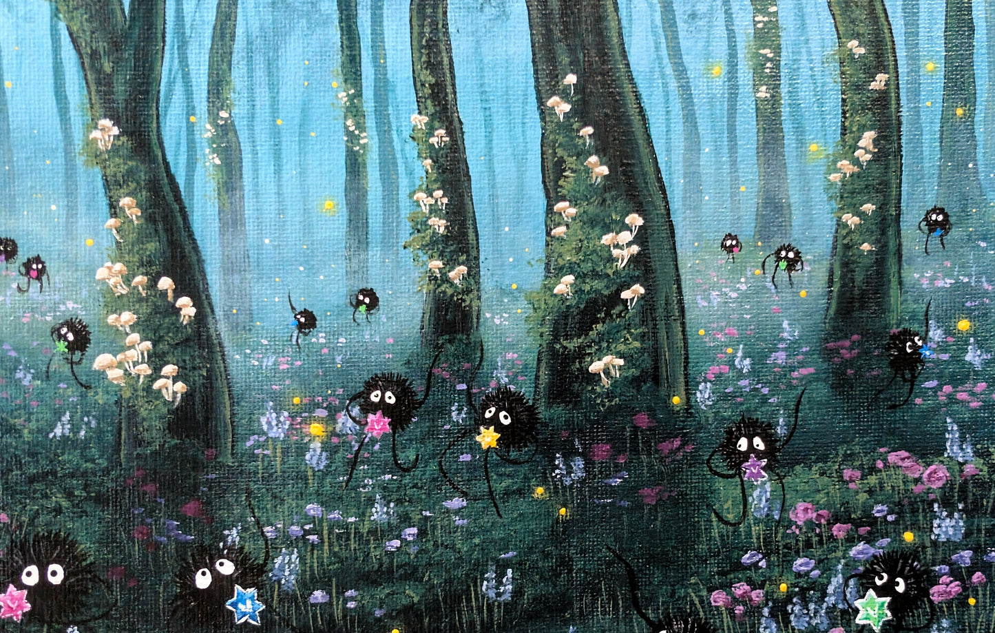 Sprites Forest Painting 8"x10"