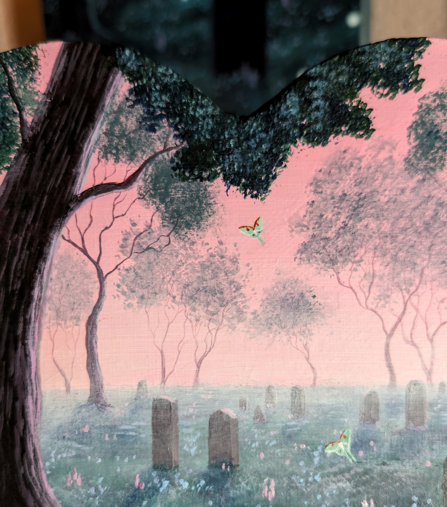 The Actias Cemetery 8" Painting