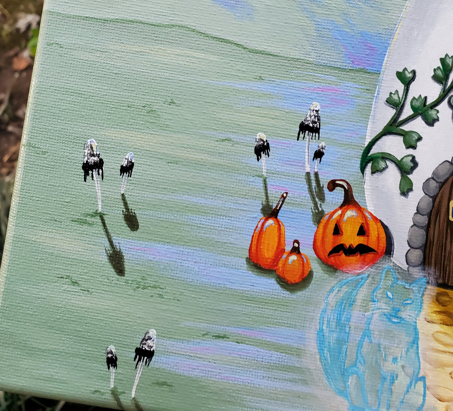 Haunted Ink Cap Manor Painting