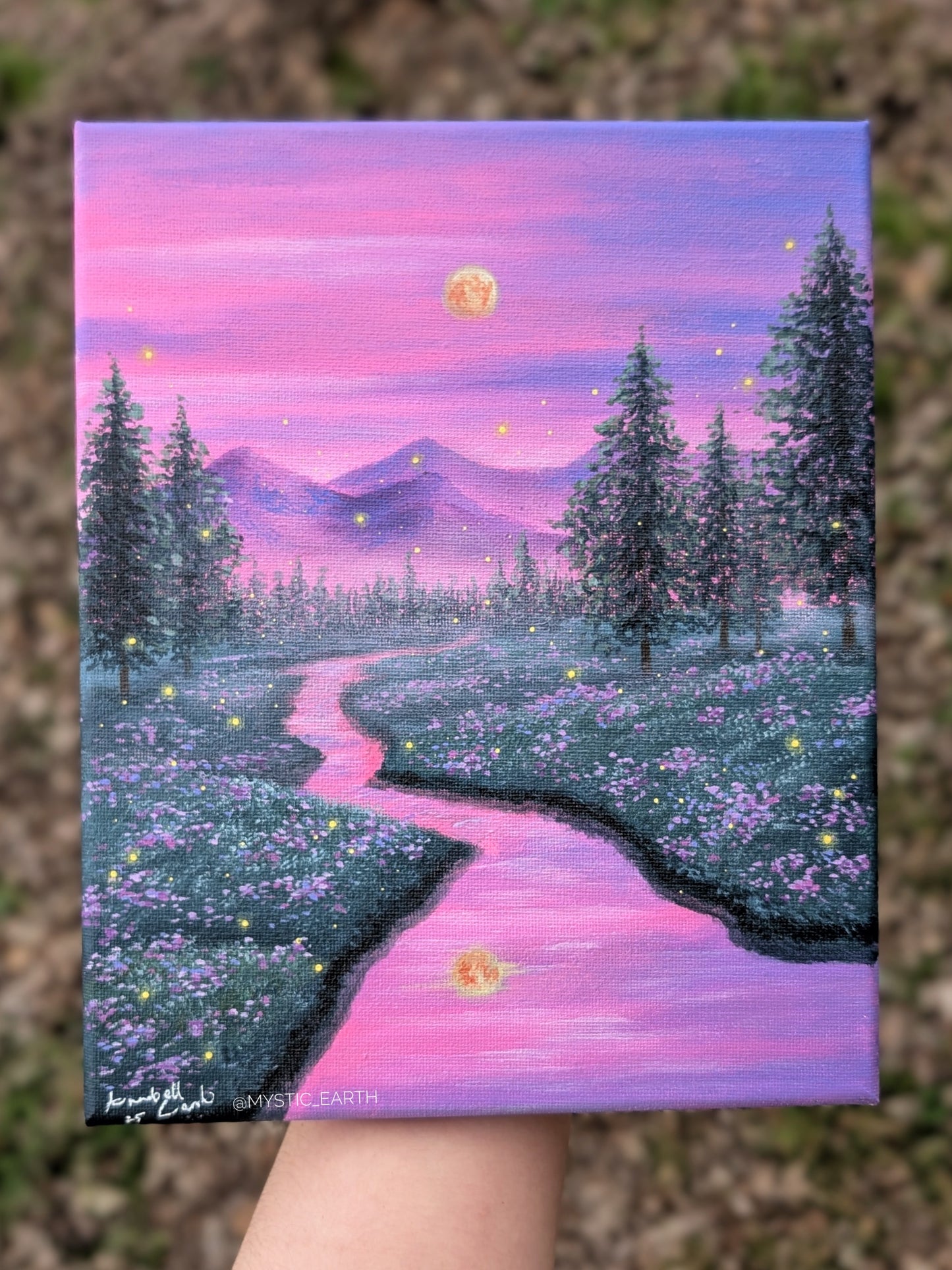 The Pink River Painting (8" x 10")