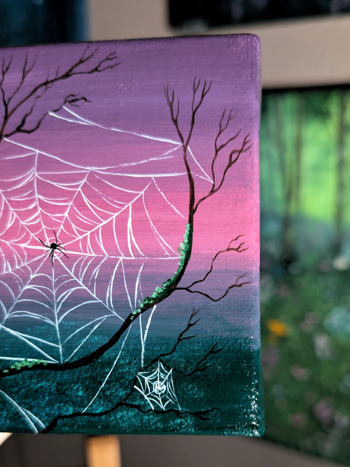 Violet's Web 4" Painting