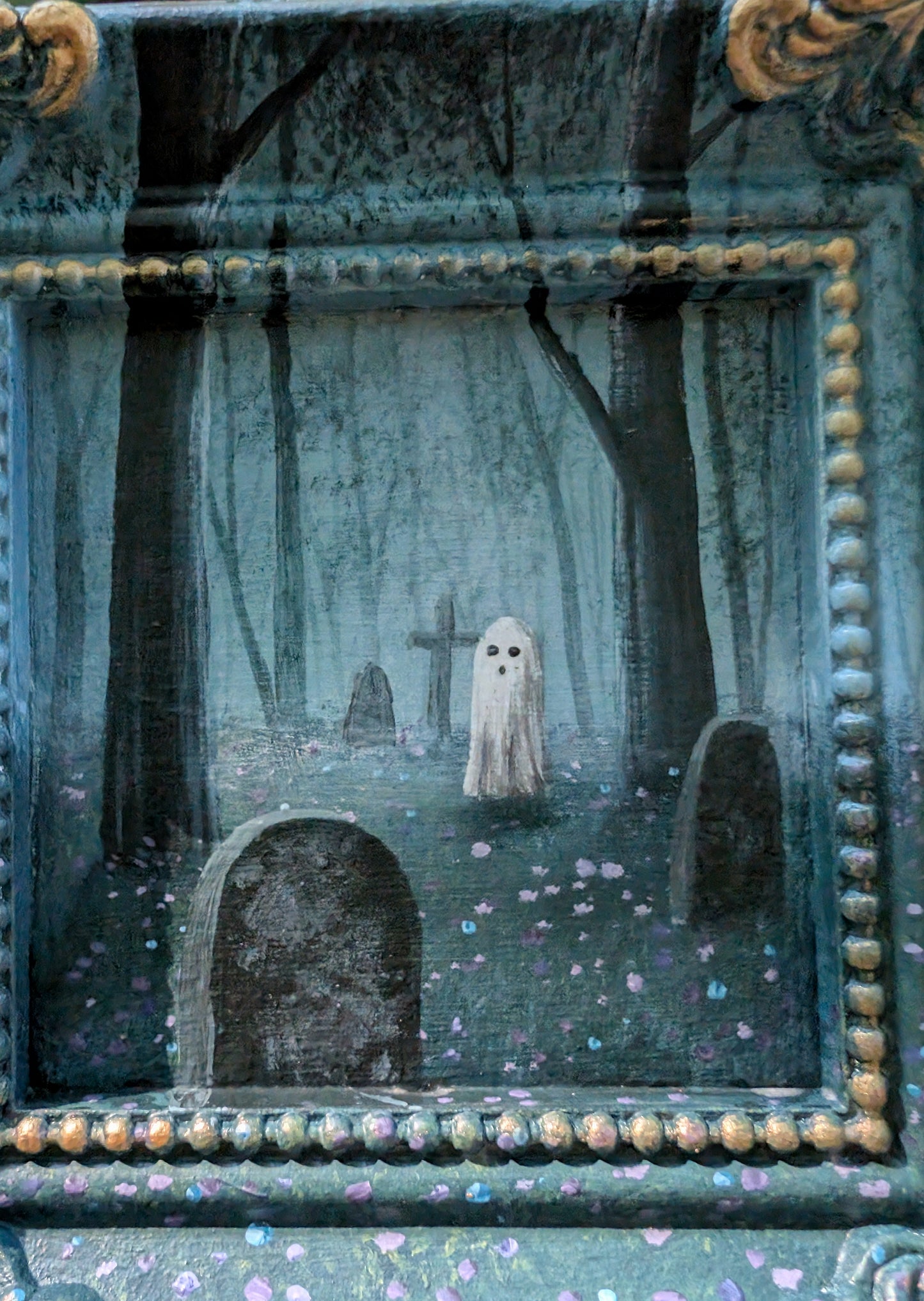 Carl's Cemetery 4.5" Painting (#2)