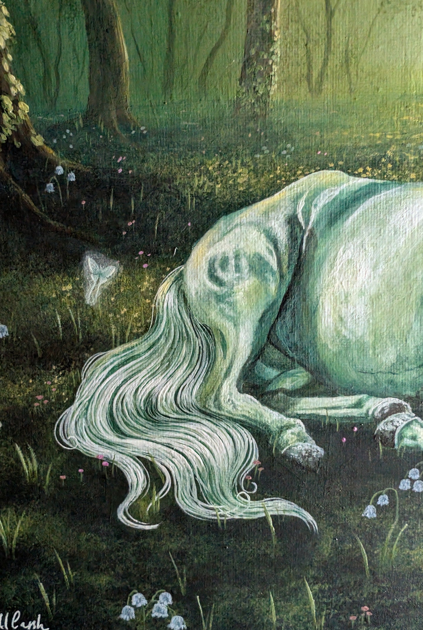 The Unicorns Slumber 11"x14" Painting