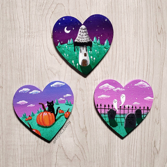 Hand Painted Canvas Magnets (Sold Separately)