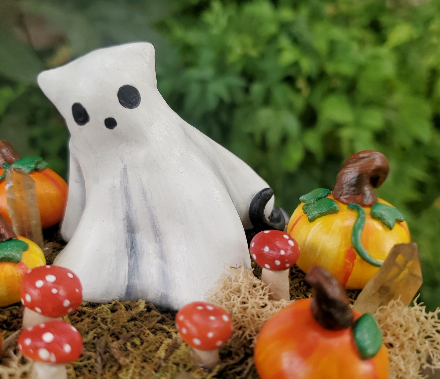 Cat Ghost Mushroom Garden