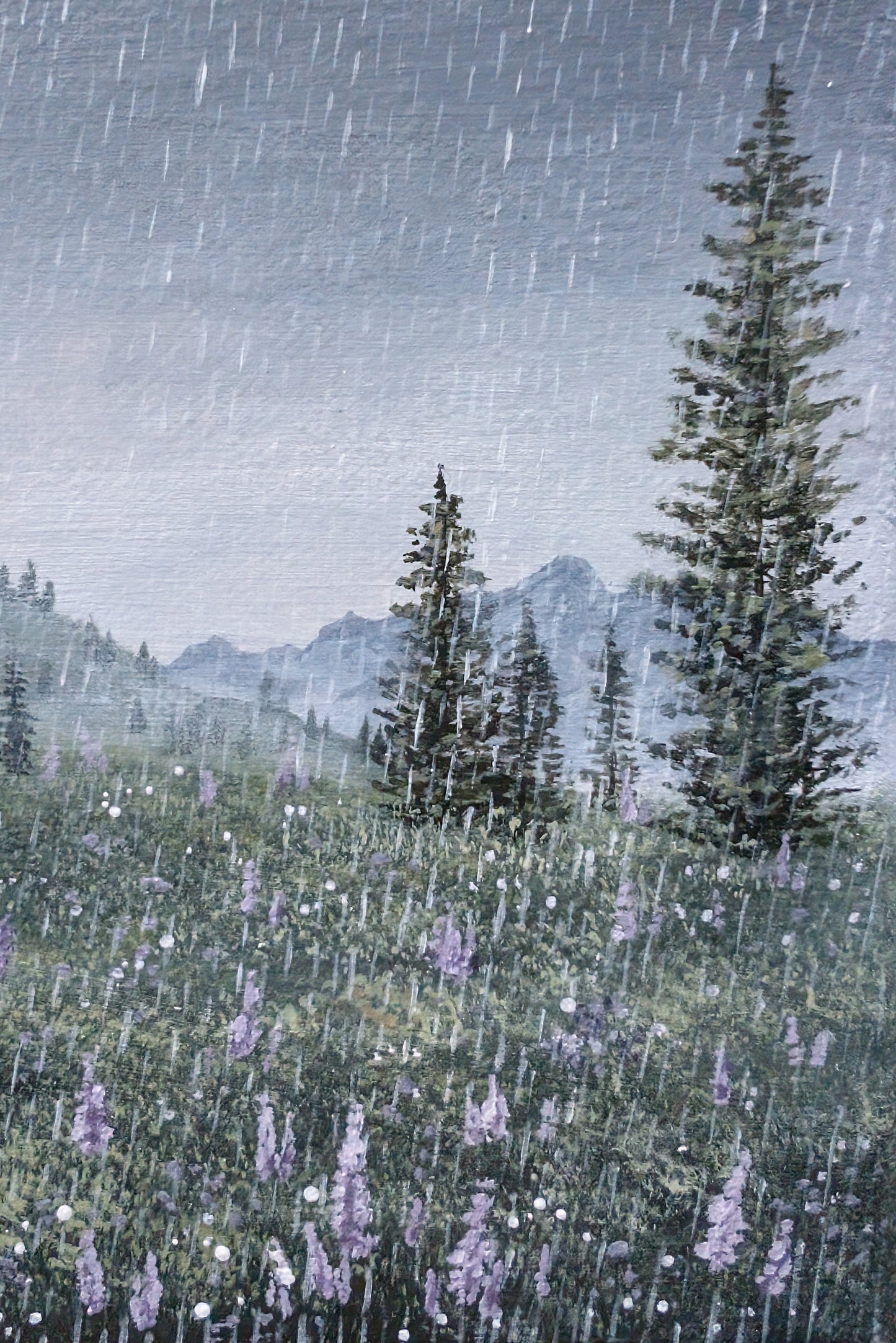 Wandering in the Rain Painting